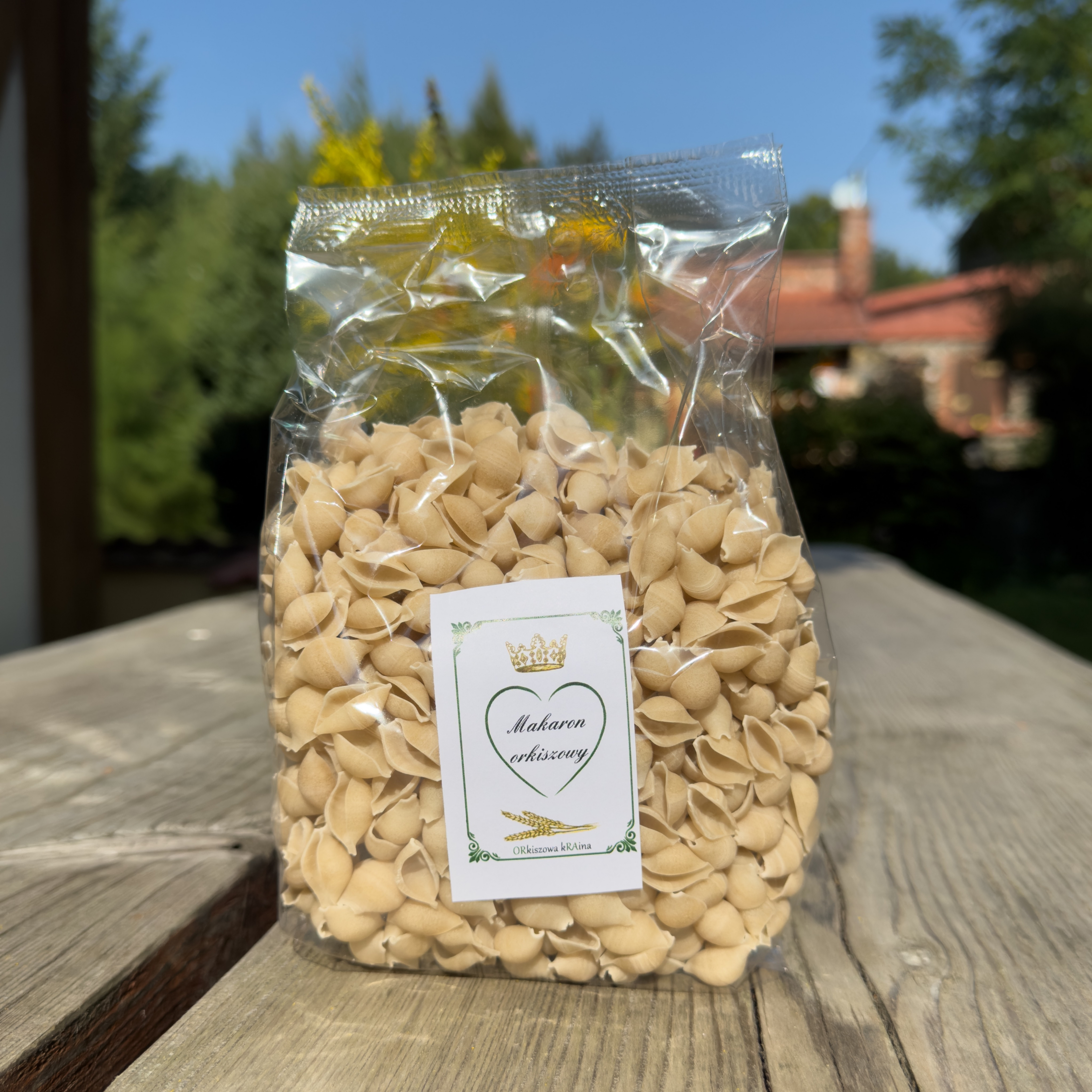 Makaron orkiszowy biały bez jajek (muszelki) 400g