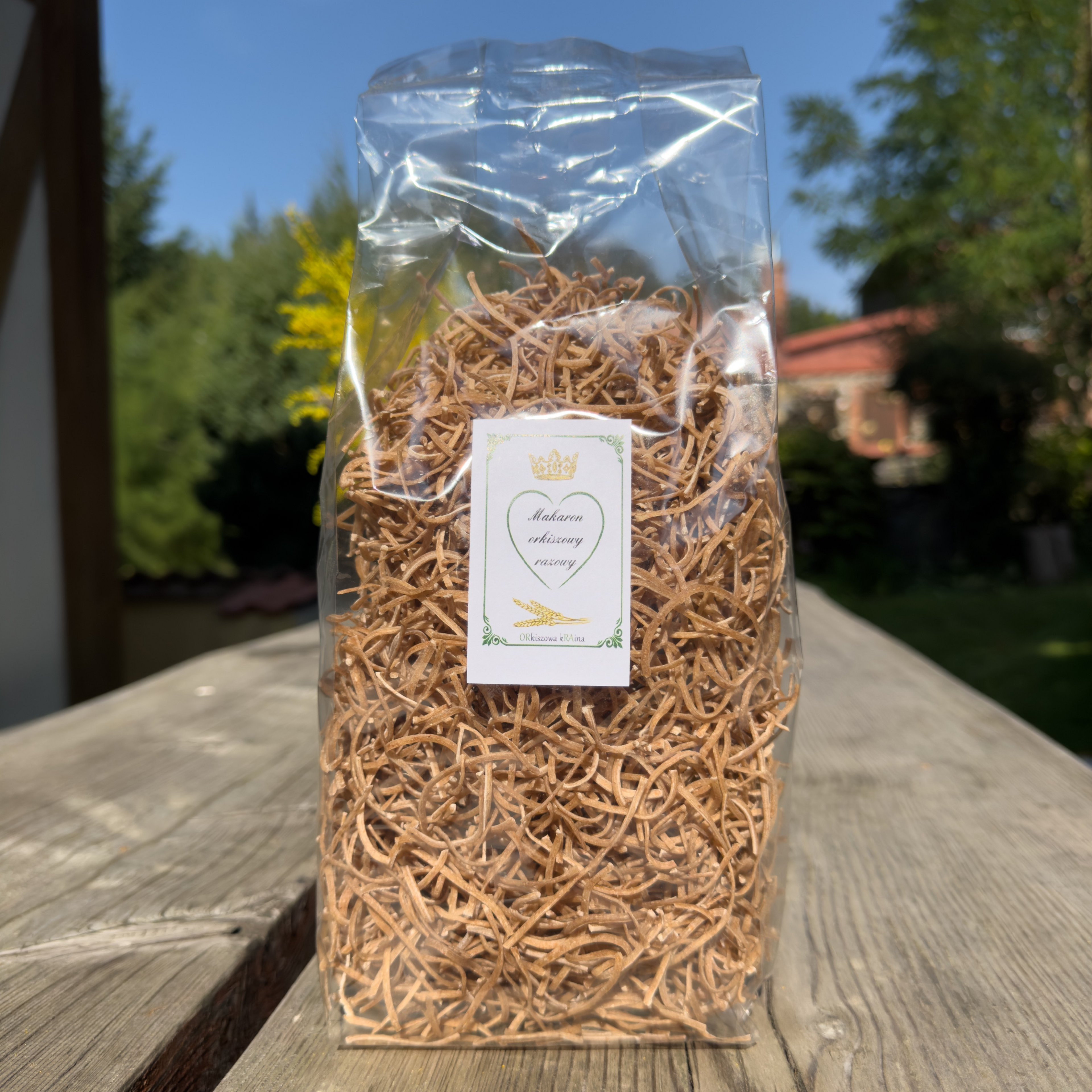Makaron orkiszowy razowy bez jajek (nitki) 400g