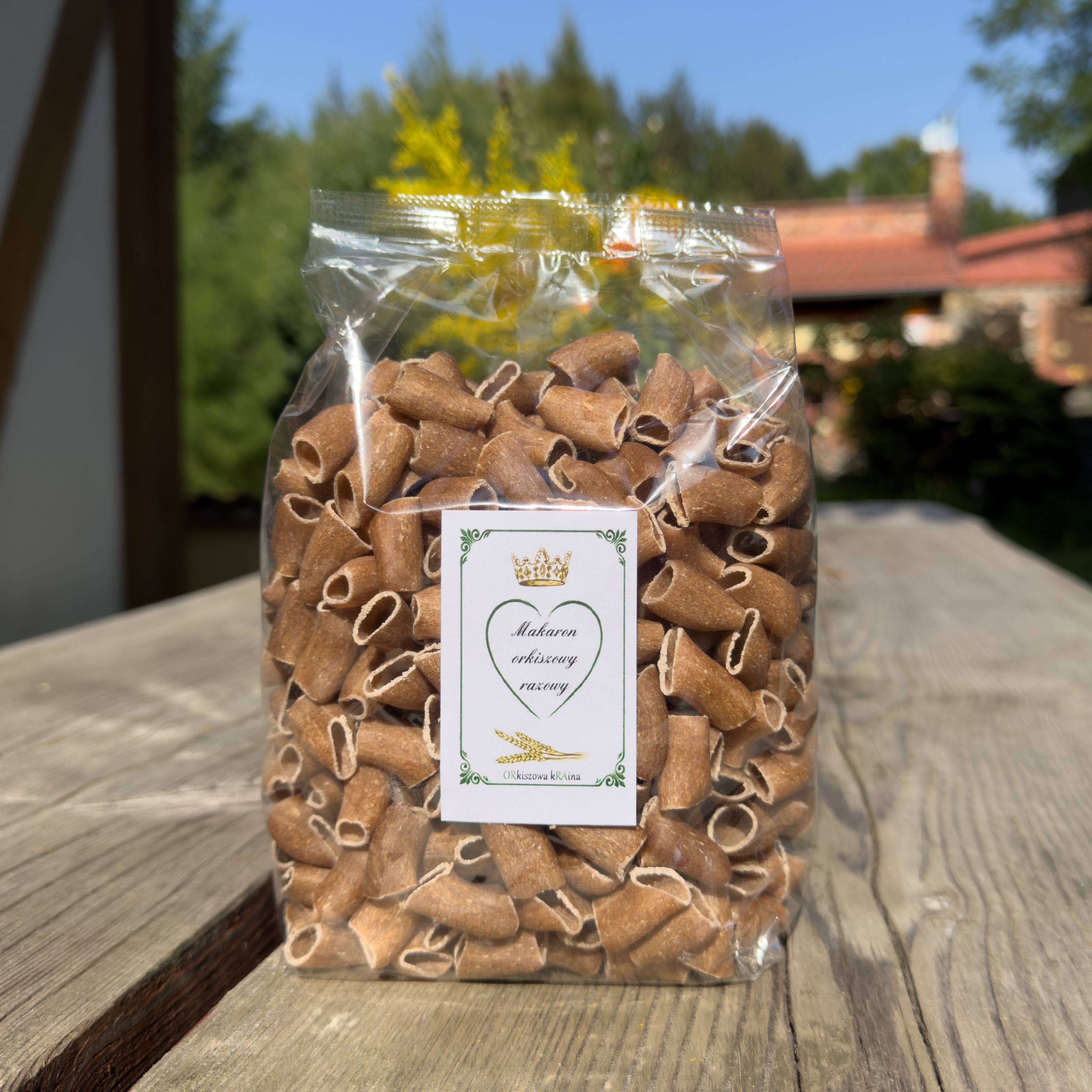 Makaron orkiszowy razowy bez jajek (rurki) 400g