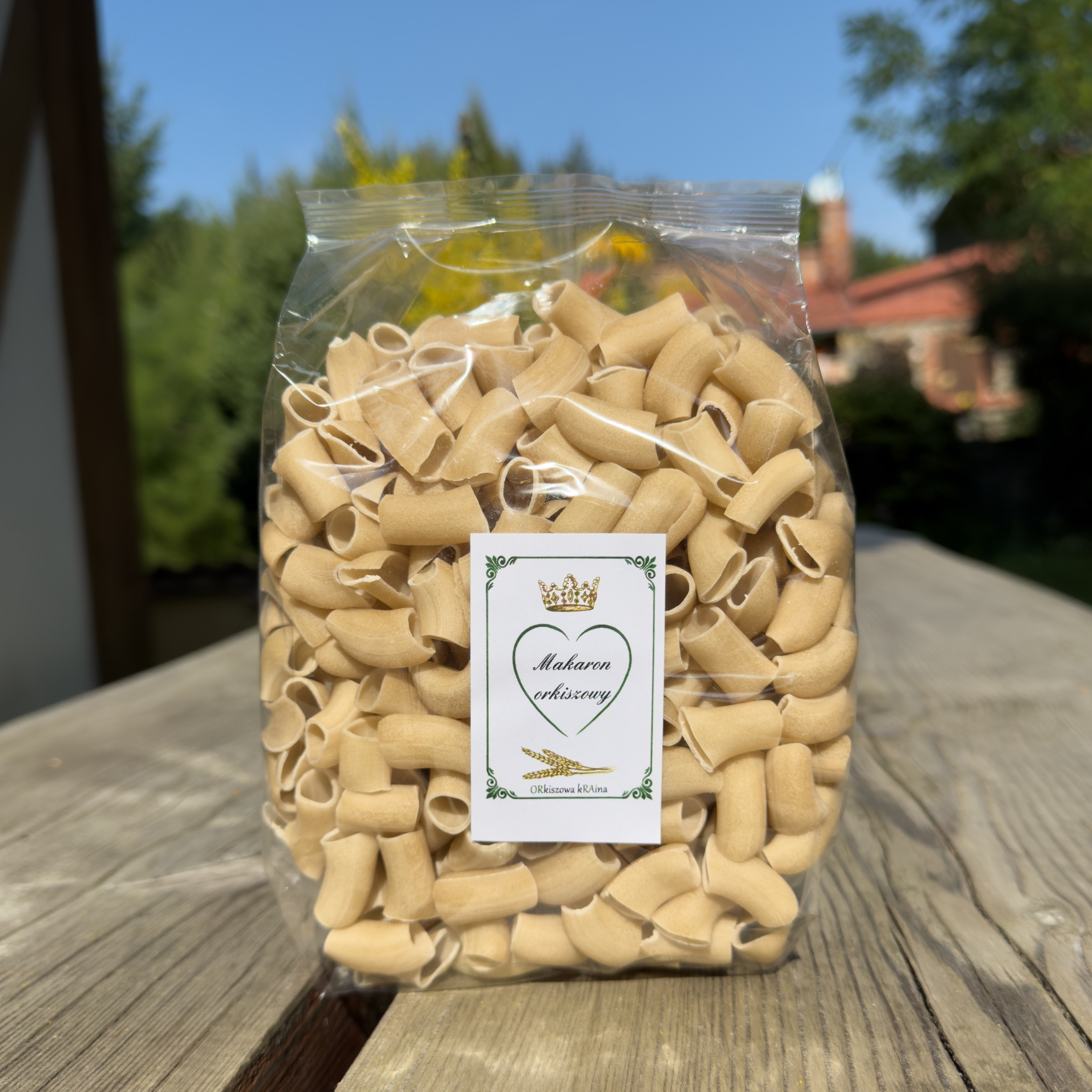Makaron orkiszowy biały bez jajek (rurki) 400g